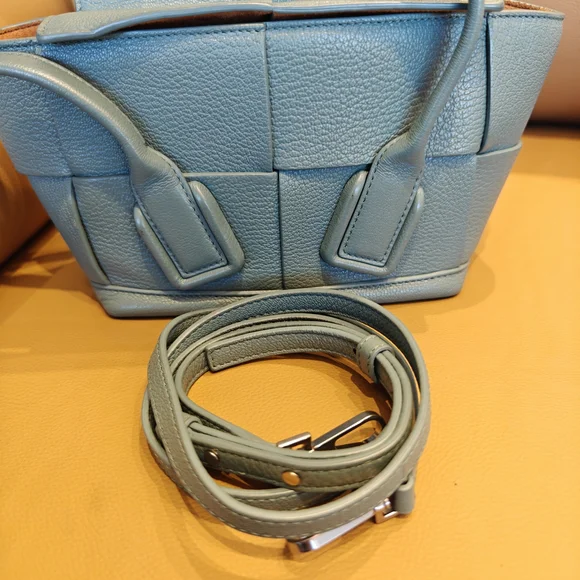 Bottega Veneta Arco Mini Crossbody Bag Blue Green - Picture 14 of 16